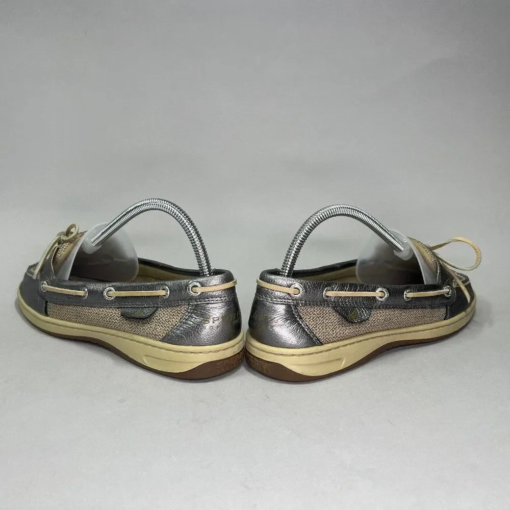 Sperry Women's Size 8.5 Top Sider Silver‎ Boat Shoes